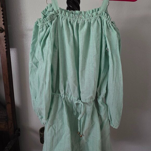 Mint Green Shorts Jumpsuit New W/T Size S/M and L/XL - Picture 1 of 5